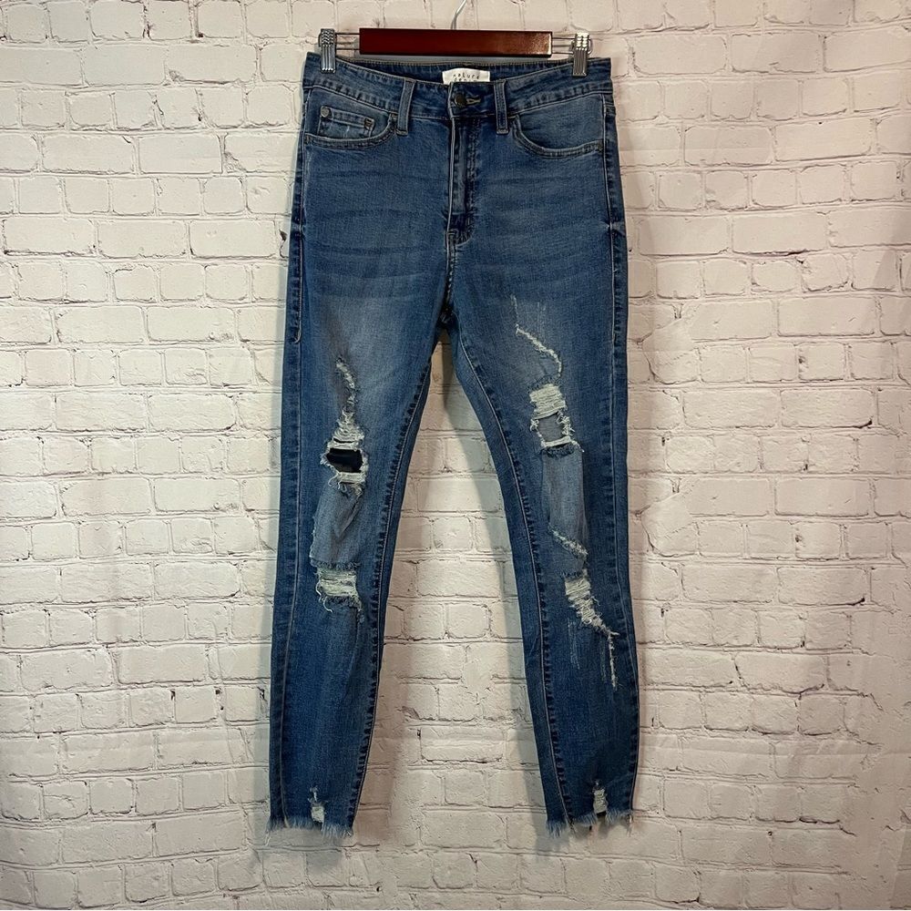 Nature Denim Mid Rise Ankle Skinny Jeans size 28